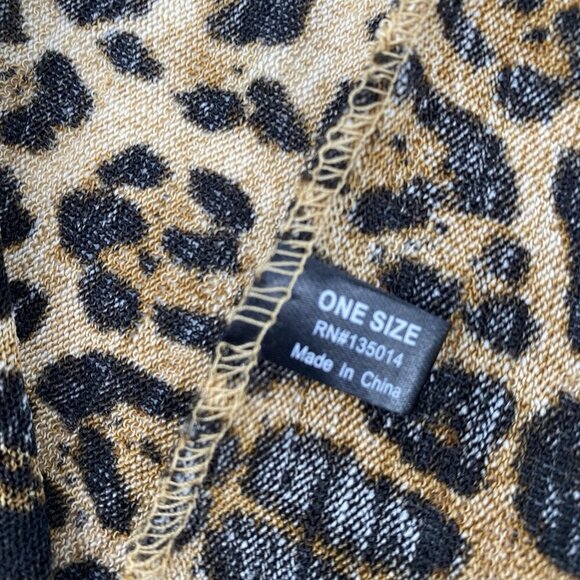 Janice Apparel Animal Print Kimono Duster One Size Open Front Leopard Beach - Picture 7 of 8